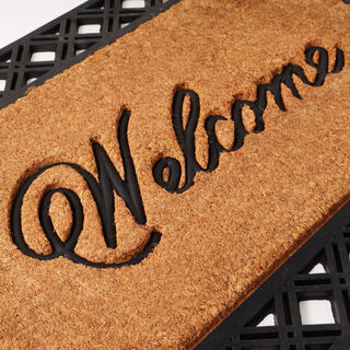 Homez welcome door mat, black