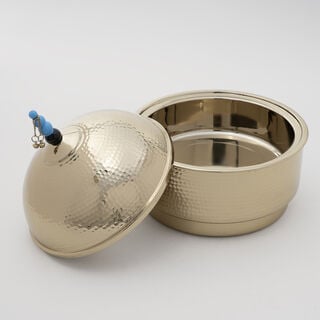 La Mesa Serving Pot With Hammer Gold Plated, 23*23*30 Cm