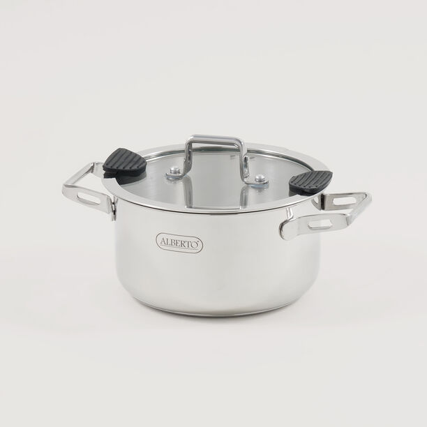 Alberto stainless steel 7pcs cookware set, silver image number 2