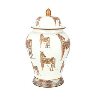 Decorative Jar Horse Design