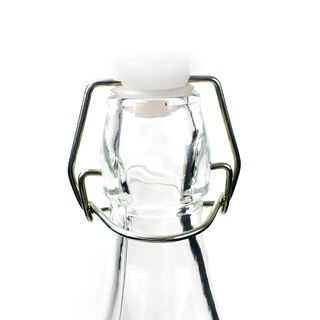 Glass Bottle With Metal Clip Lid