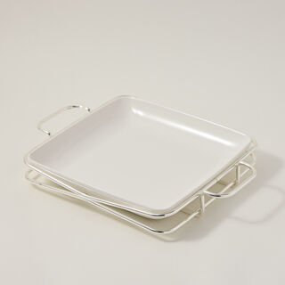 Square Plate With Stand