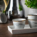 La Mes Grey Marble Arabic Coffee Set 12 Pieces With Gold  image number 3