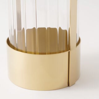 هومز حامل شموع معدن 10*10*13سم، ذهبي