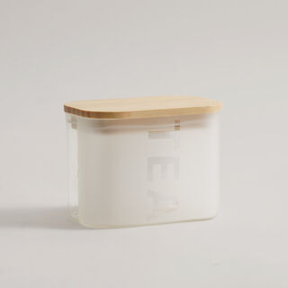 Alberto 4pcs borosilicate glass canister set with wood lid