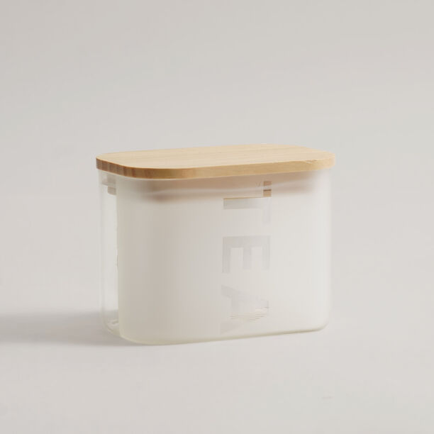 Alberto 4pcs borosilicate glass canister set with wood lid image number 4