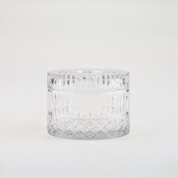 هومز علبة مناديل دايموند زجاج شفاف 16*16*11سم image number 2