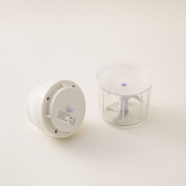 Alberto mini electric stainless steel garlic chopper 230ml in white image number 2
