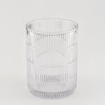 هومز سلة مهملات زجاج فضي مضلّع 18*18*26 سم image number 1