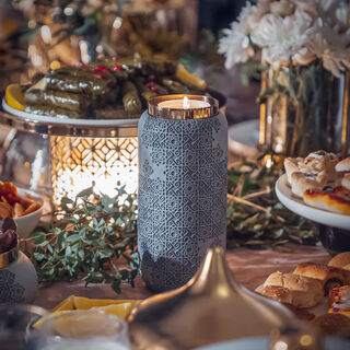 Sarab Ceramic Candle Holder 10*10*20 Cm