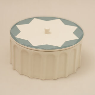 La Mesa porcelain food container Taibah collection, green dia 26cm