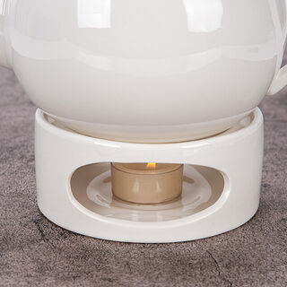 Pot Warmer 1Pc Porcelain White