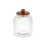  Glass Storage Jar With Wooden Lid image number 2