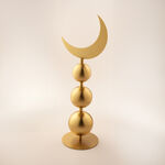 هومز ديكور رمضان معدني بتصميم هلال، ذهبي 17*20*59سم image number 0