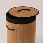 Cottage Bamboo Laundry Hamper With Cotton Rope Handle, Brown35*35*50 Cm image number 3