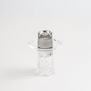 هومز مبخرة عود دايموند زجاج 12*12*15سم، رمادي