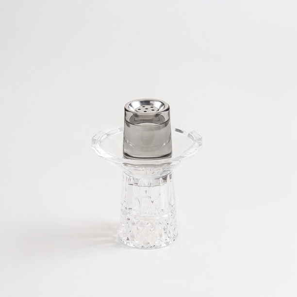 هومز مبخرة عود دايموند زجاج 12*12*15سم، رمادي image number 0