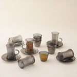 Dallaty tea set 18pcs frosted with line pattern image number 5