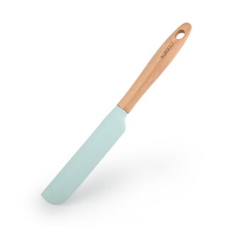 Alberto Silicone Scraper With Wooden Handle Blue 