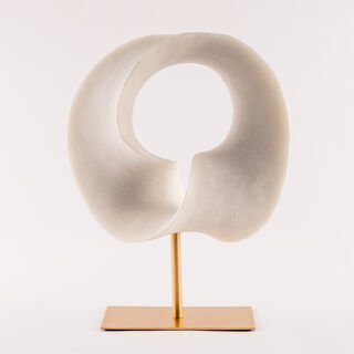 Homez resin pisa decorative sculpture 34*18*43cm, white and gold