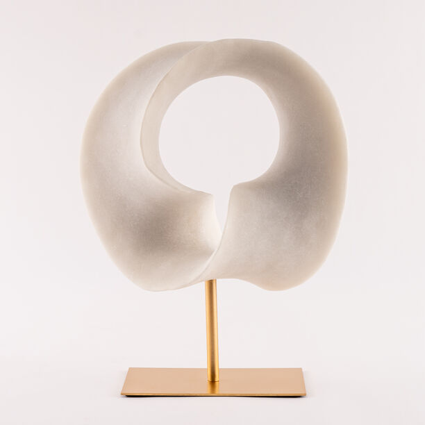 Homez resin pisa decorative sculpture 34*18*43cm, white and gold image number 1