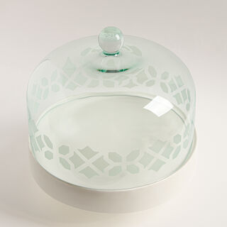 Safa'a white and green porcelain cake stand cake stand 77.5*39.5*32.5 cm