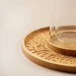 Dallaty 12Pcs Tea Cups With Wooden Bases Ramas Collection, Beige image number 1