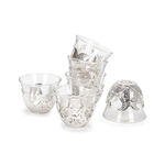 6Pcs Cawa Cups Turkish Design Silver Color image number 2