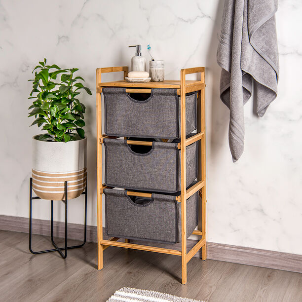 3 Tiers Bamboo Storage Drawers image number 0