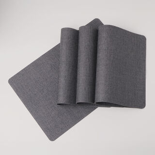 لا ميسا مفارش سفرة قماش مستطيلة 4 قطع 45*30سم، لون فحمي