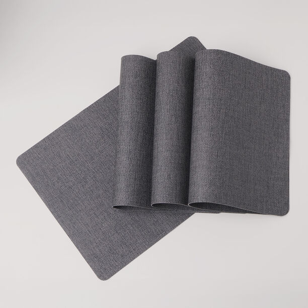 لا ميسا مفارش سفرة قماش مستطيلة 4 قطع 45*30سم، لون فحمي image number 2