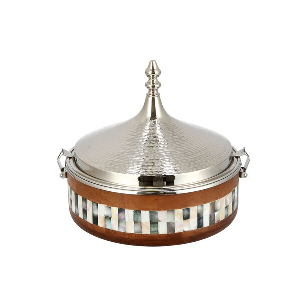 Small Food Warmer nickel Plated image number 1