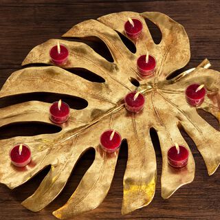 9 Pieces Tea Light Candle Burgundy Berry