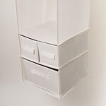 Homez polyester clothes organizer hanging organizer with 7 tiers and 3 drawers, beige 32*62*32 image number 3