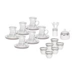 Lamesa 28Pc Porcelain Tc Set G&S White Silver image number 1