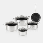 البرتو طقم قدور ستانلس ستيل 9 قطع، فضي image number 0