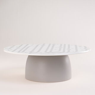 La Mesa grey/white porcelain 1 cake stand