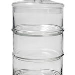 3 Layer Glass Candy Jar image number 1