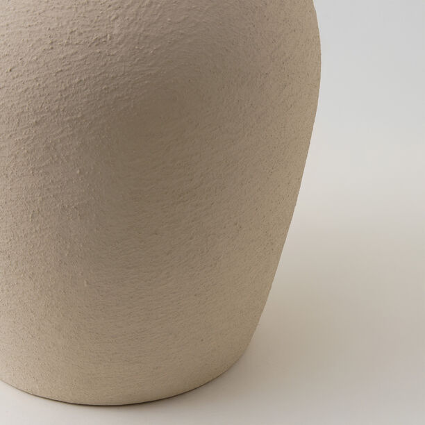 Homez Clay Stone Pot Vase 25*30*33Cm, Offwhite image number 3
