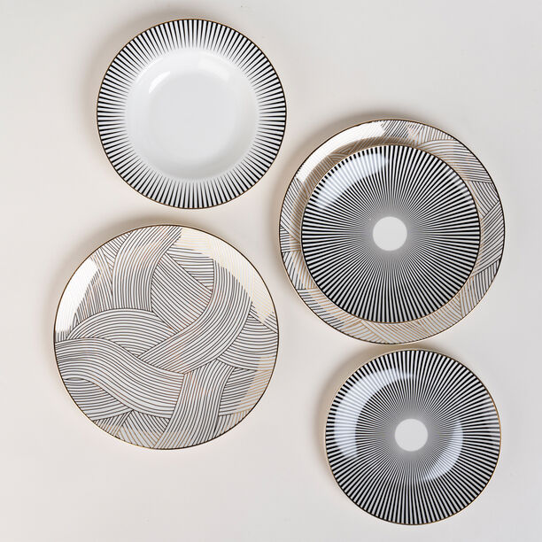 18 PCS NEW BONE PORCELAIN DINNER SET image number 0