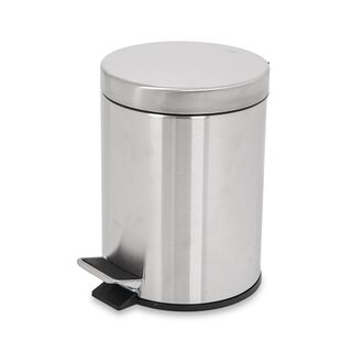 Eko Luna Metal Pedal Bin Silver 5 L