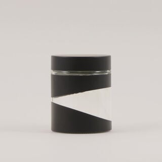 Alberto 4pcs glass canister set, black