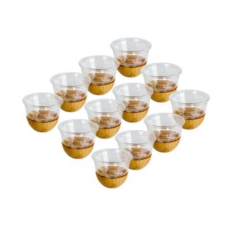 12Pcs Cawa Cups With Bamboo Base