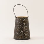 Homez Zahra Collection Lantern, Black & Gold, 17.7*17.7*22.8 Cm image number 2