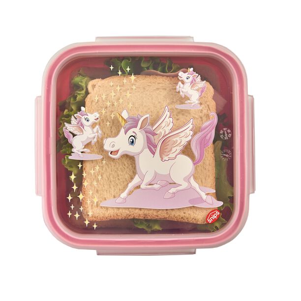 Snips snipslock lunchbox unicorn 15*7.5cm, pink image number 2