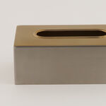 علبة مناديل هومز ستانلس ستيل ذهبي فاتح 22 سم image number 1