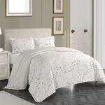 Cottage off white leaf comforter set twin size with 3 pieces image number 3