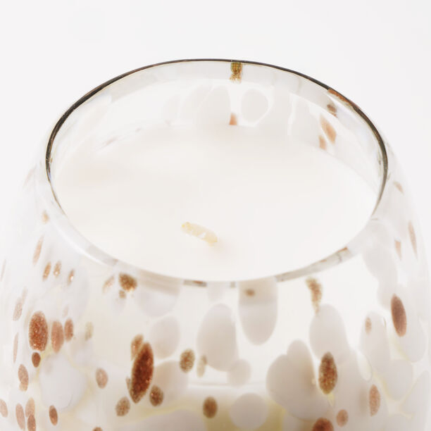 Homez glass jar candle 10*13.75cm, white image number 2
