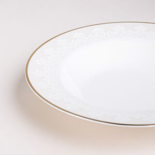 La Mesa Calligraphy Pearl Effect  18 Pieces Dinner Set