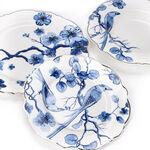 Blue Flwr 18 Pcs Dinner Set  image number 1